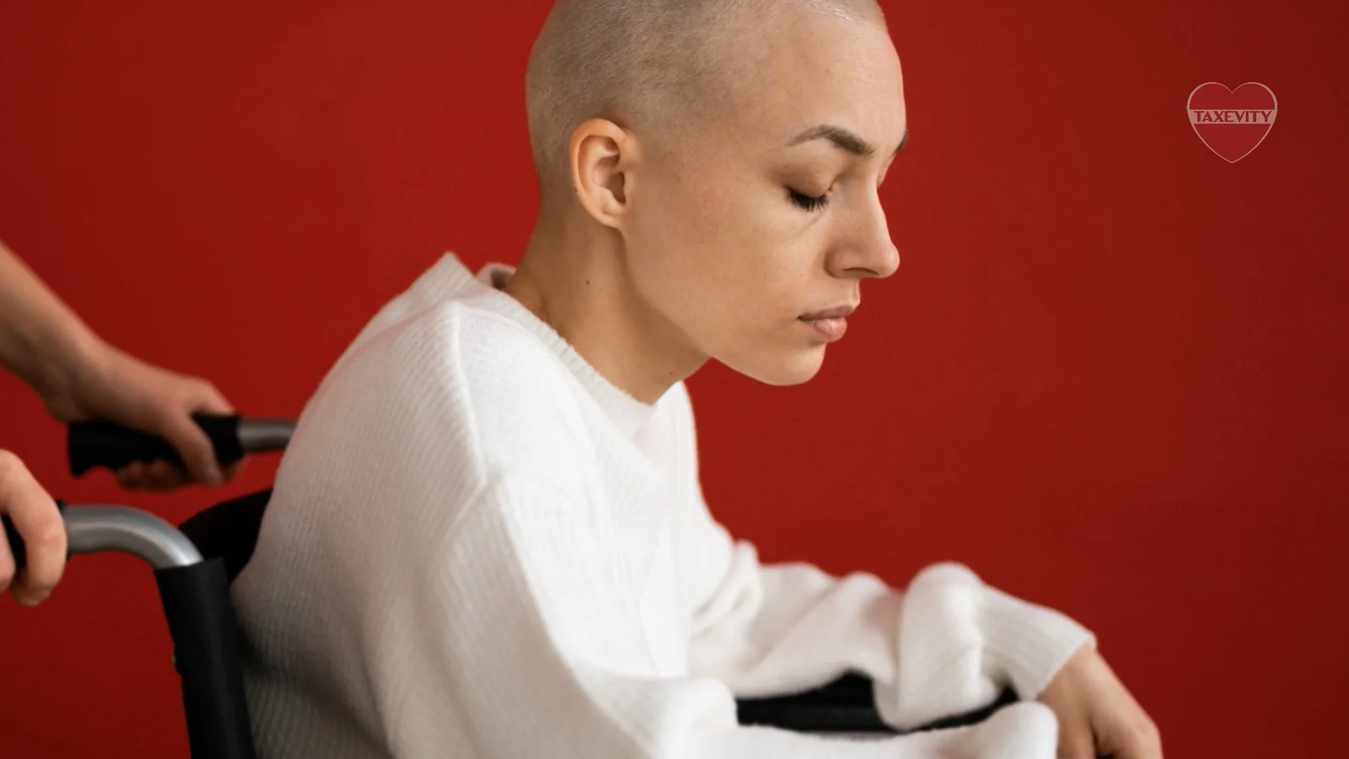 A female medical student, resident or fellow in a wheelchair benefiting from disability insurance.