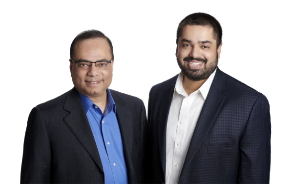 Photo of Promod Sharma (L) and Jeevan Sharma (R) of Taxevity Insurance