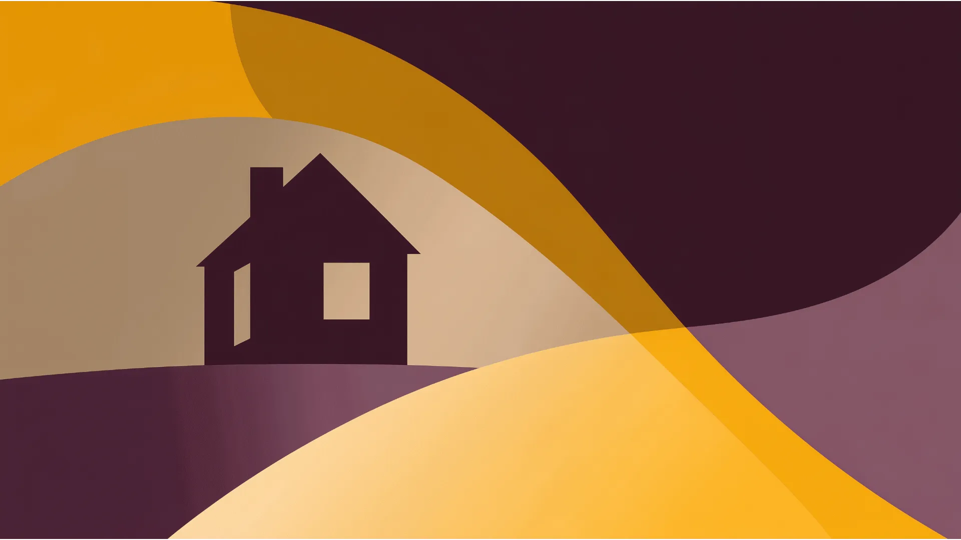 Stylized graphic showing a house silhouette integrated with a glowing gold shape, representing whole life insurance complementing real estate investment.