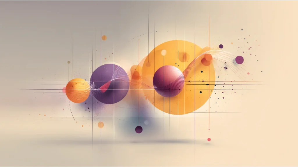 Abstract image representing an Immediate Financing Arrangement (IFA), showing interconnected spheres and pathways of light symbolizing dual asset utilization and financial growth for physicians.