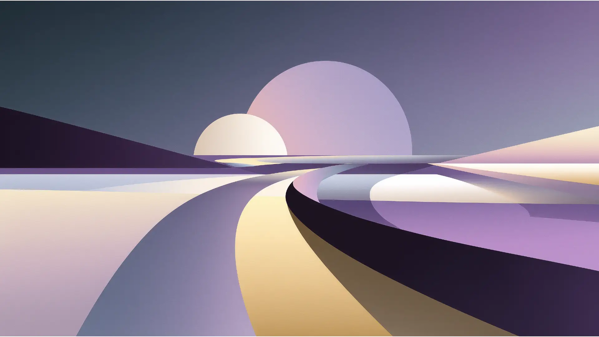 Abstract image for IFA risk navigation, showing a stylized, smooth pathway winding through a complex landscape towards a clear horizon, symbolizing guidance and long-term success for physicians.