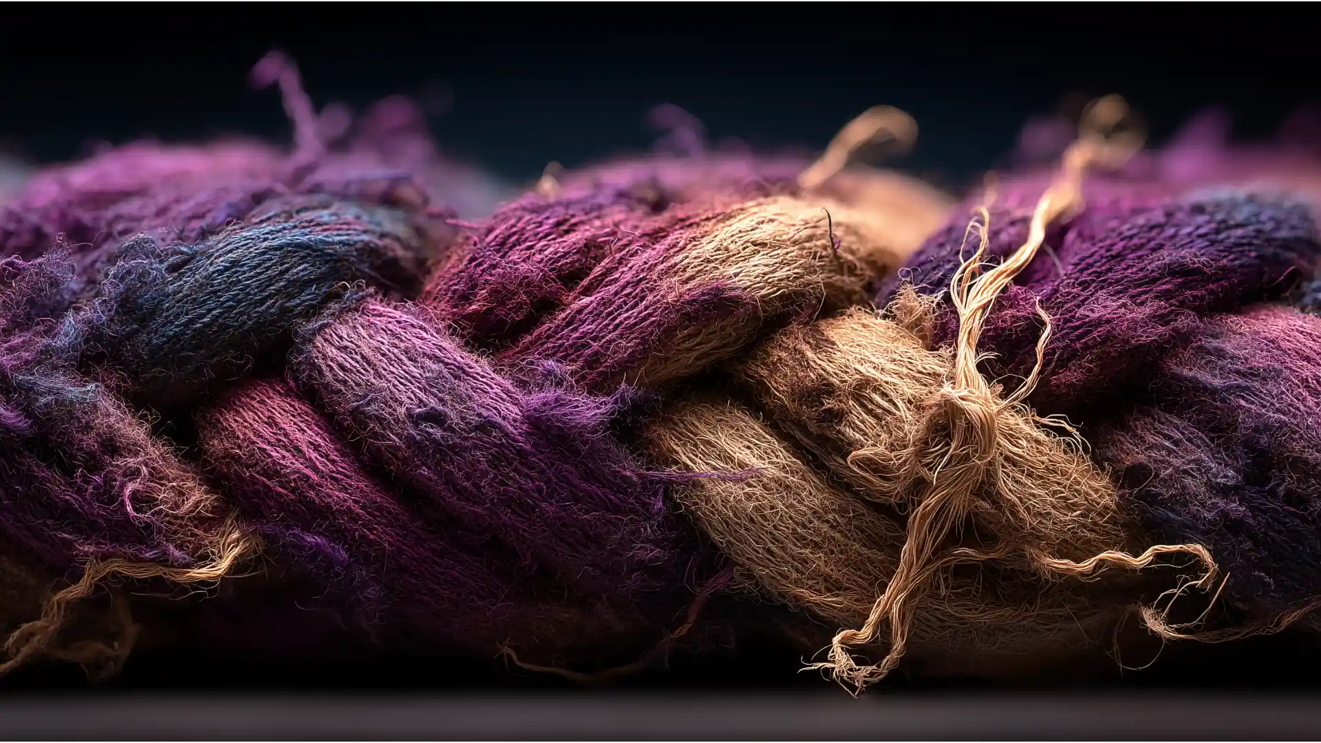 A macro photo of a thick, woven braid that starts neat and orderly but descends into a tangled, frayed, and chaotic mess, symbolizing a breakdown in advisor collaboration.