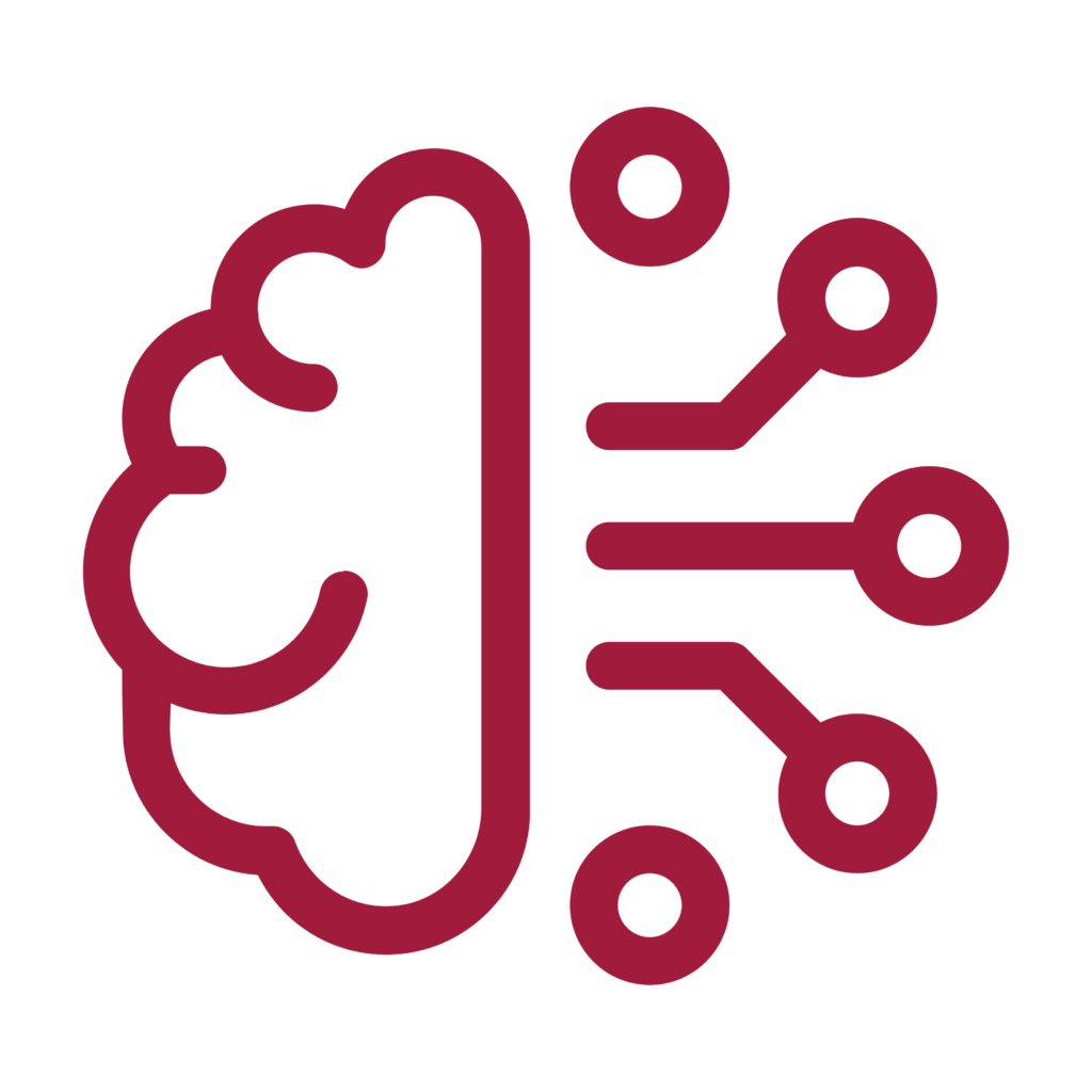 Rich Plum brain and circuit icon representing investor temperament and risk resilience for Taxevity Insurance strategies.