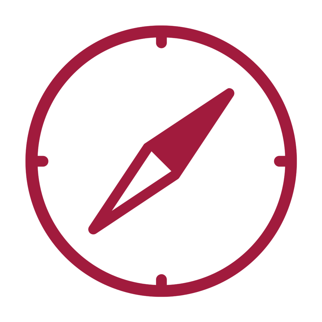 Rich Plum compass icon representing strategic alignment and goal clarity for Taxevity Insurance.